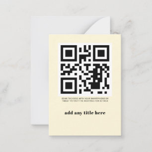 Carte De Correspondance Code QR personnalisé Moderne tendance