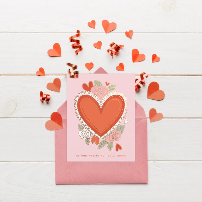 Carte De Correspondance Coeur classique Valentine (Créateur téléchargé)