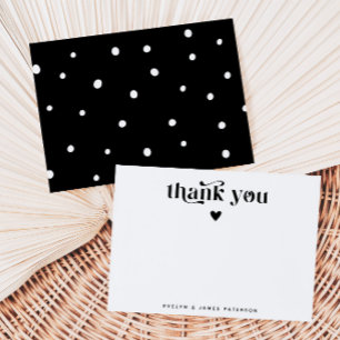 Carte De Correspondance Coeur de Merci rétro tourbillonnant