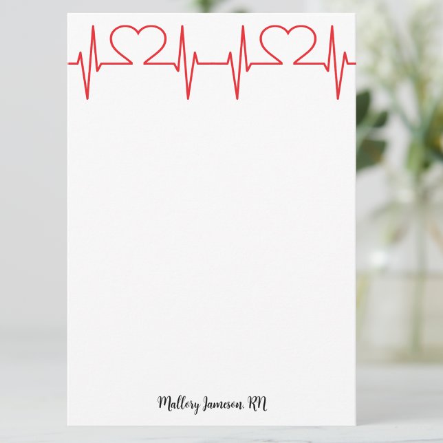 Carte De Correspondance Coeur personnalisé Simple Médicale (Créateur téléchargé)