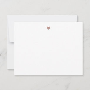Carte De Correspondance Cœur Rose Poussiéreux Simple Moderne Personnalisé