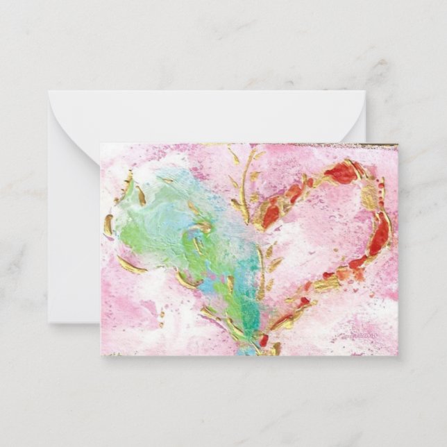 Carte De Correspondance coeur valentine (Devant)