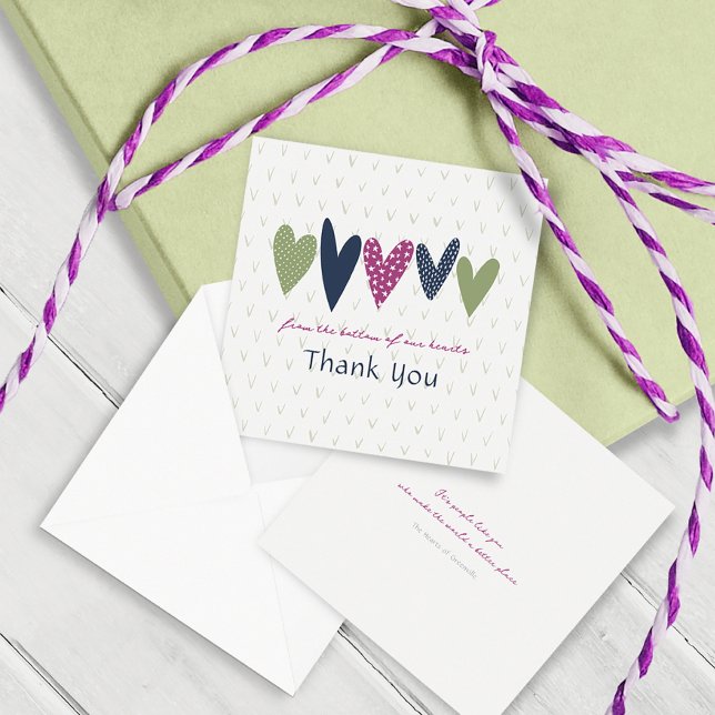 Carte De Correspondance Coeurs de Merci de coeur (Créateur téléchargé)
