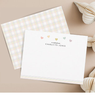 Carte De Correspondance Cœurs Motif Arc-en-ciel Mignon Papeterie Enfants N