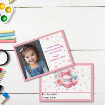 Coeurs roses mignons avec photo Mini Saint Valenti