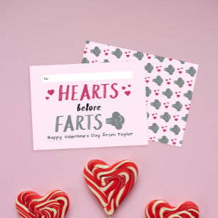 Carte De Correspondance Coeurs stupides avant les premières classe Valenti