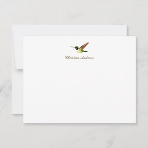 Carte De Correspondance Colibri d'Anna personnalisé 