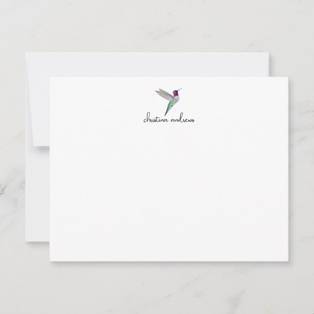 Carte De Correspondance Colibri d'Anna personnalisé  (Devant)