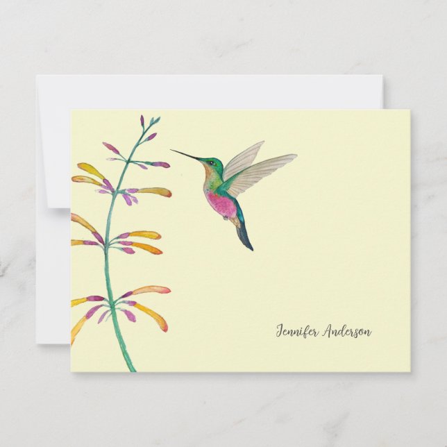 Carte De Correspondance Colibri personnalisé  (Devant)