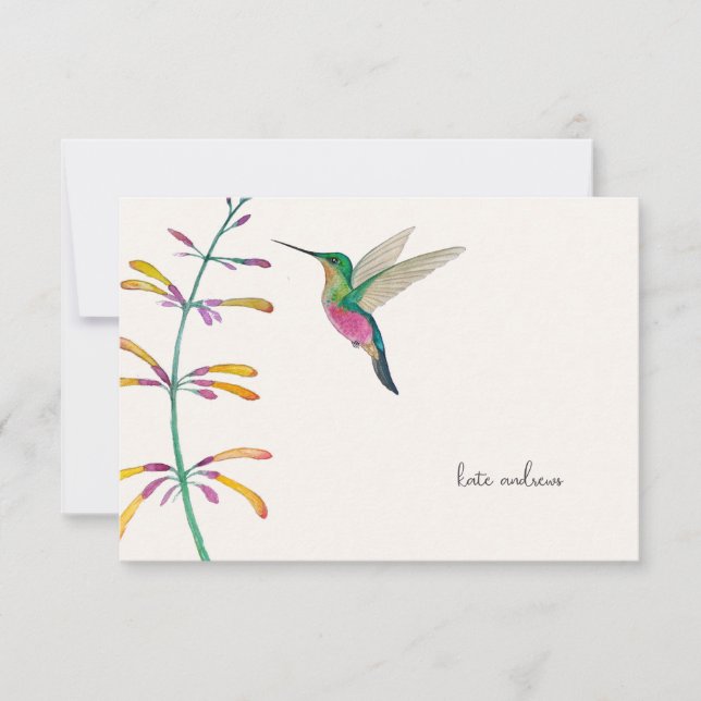 Carte De Correspondance Colibri personnalisé  (Devant)