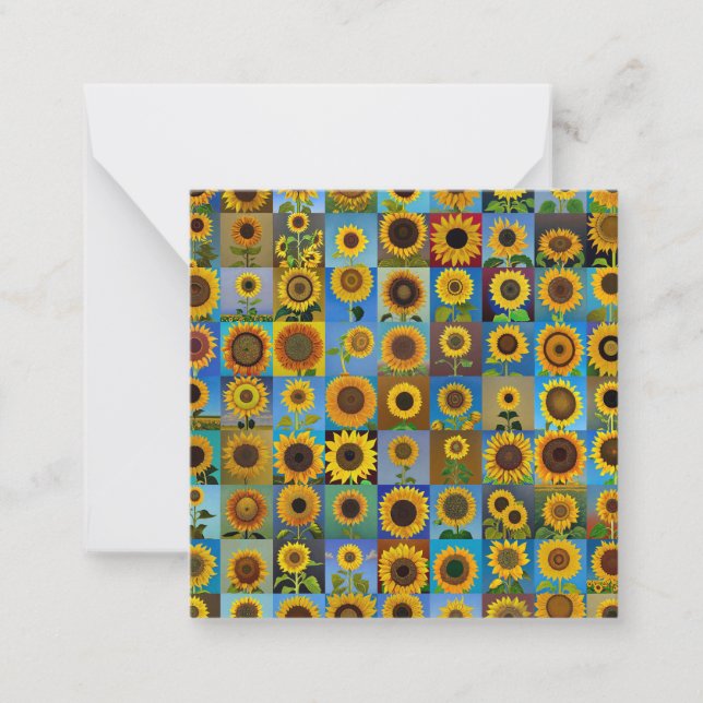 Carte De Correspondance Collage des tournesols (Devant)