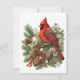 Carte De Correspondance Collection Chants d'oiseaux d'hiver Cardinal du No