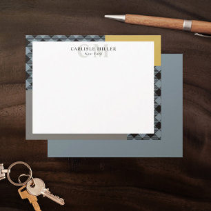 Carte De Correspondance Colorbloc de couleur gris jaune Nom Ville