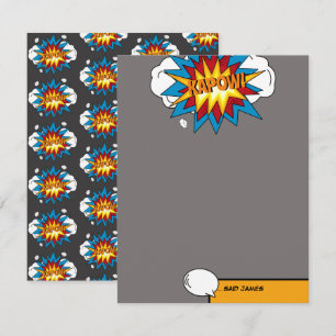 Carte De Correspondance Comic Livre coloré moderne KAPOW Pop Art