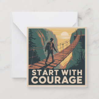 Carte De Correspondance Commencez Avec Courage