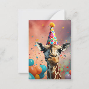 Carte De Correspondance Conception girafe, coloré