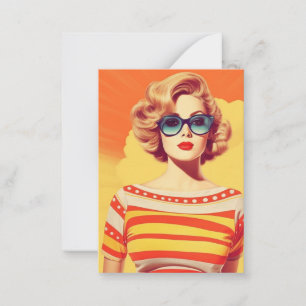 Carte De Correspondance Conception pop art, inspirée de la rétro