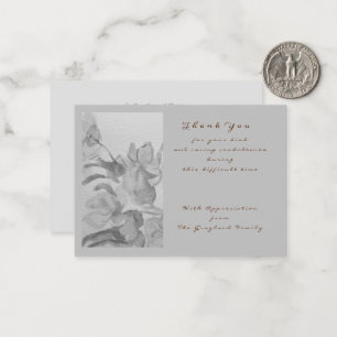 Carte De Correspondance condoléances poème merci