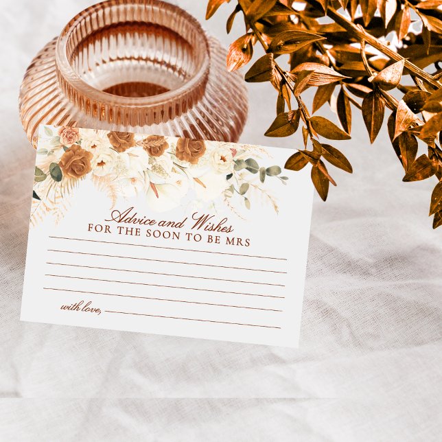 Carte De Correspondance Conseils de mariage Bohème Terracotta pour la mari (Créateur téléchargé)
