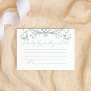 Carte De Correspondance Conseils de parentalité pour bébé Fleurs vertes Vi