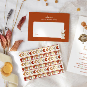 Carte De Correspondance Conseils de parenting Boho Rabbit Navajo Baby Show