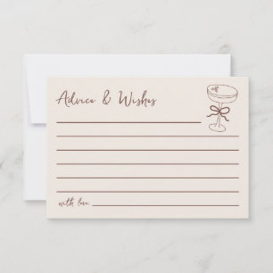 Carte De Correspondance Conseils & Souhaits Pour Mariée Espresso Martini