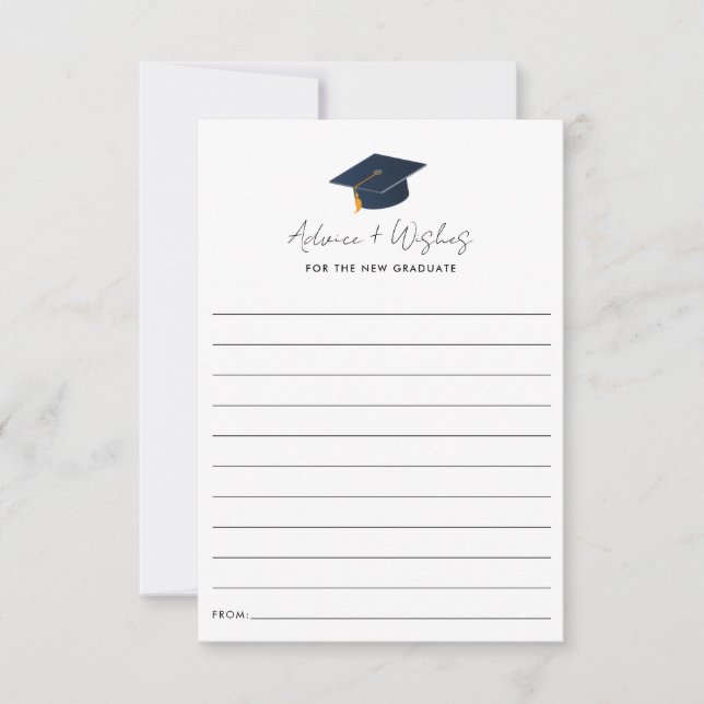 Carte De Correspondance Conseils sur l'icône de remise de diplômes minimal (Devant)