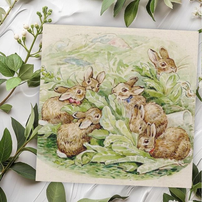 Carte De Correspondance Conte de Beatrix Potter sur les lapins Flopsy (Créateur téléchargé)