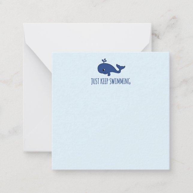 Carte De Correspondance Continuez À Nager La Baleine (Devant)