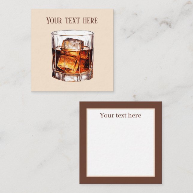 Carte De Correspondance Cool Bourbon ajouter un message (Devant / Derrière)