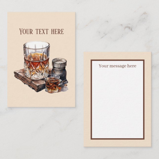 Carte De Correspondance Cool Bourbon ajouter un message (Devant / Derrière)