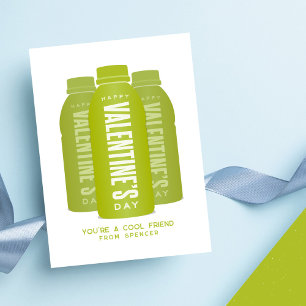 Carte De Correspondance Cool lime sports boisson amusante classe Valentine