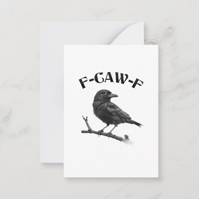Carte De Correspondance Corbeau F-CAW-F Halloween (Devant)