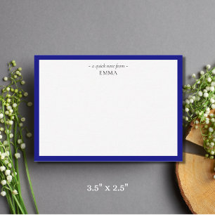 Carte De Correspondance Correspondance Bleue Chic Moderne