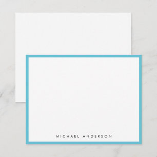 Carte De Correspondance Correspondance de bordure Sky Blue Classic