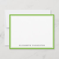 Correspondance double bordure verte classique