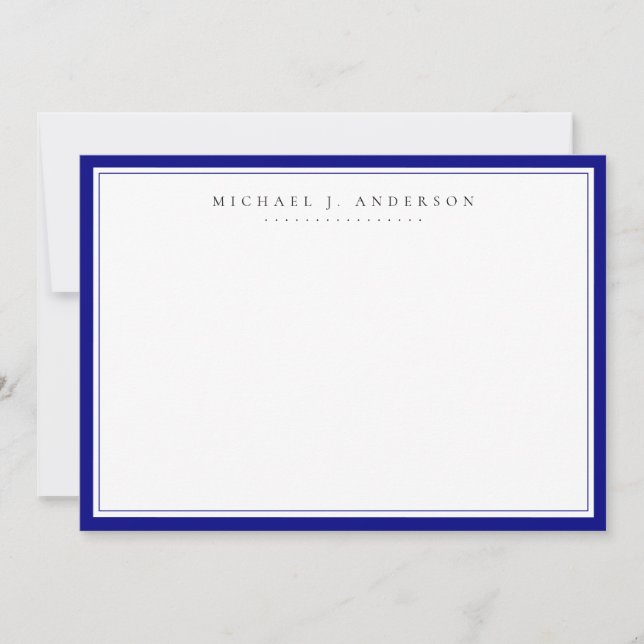 Carte De Correspondance Correspondance professionnelle Blue Navy (Devant)