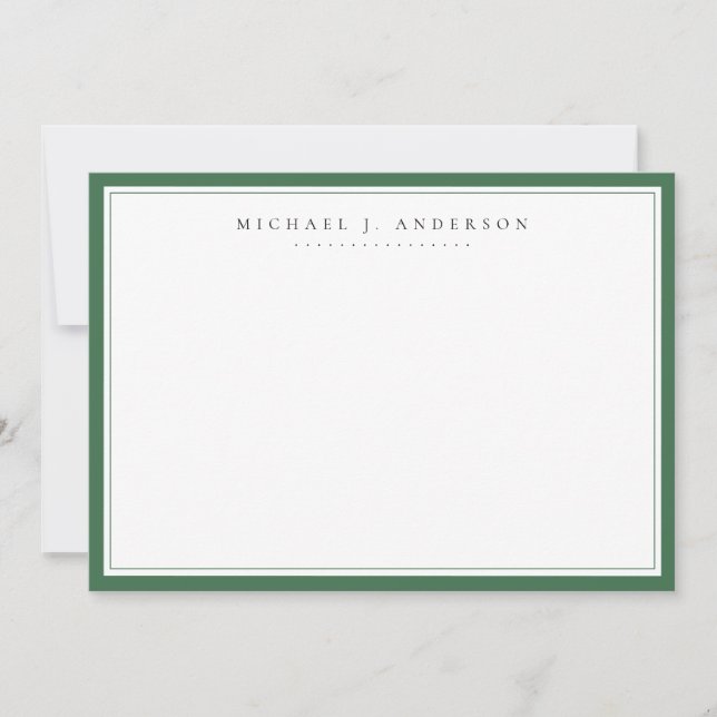 Carte De Correspondance Correspondance professionnelle Hunter Green (Devant)