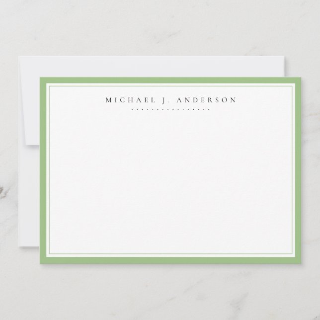 Carte De Correspondance Correspondance Sage Green Professional (Devant)