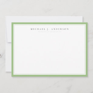 Carte De Correspondance Correspondance Sage Green Professional