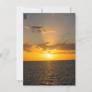 Carte De Correspondance Coucher de soleil radieux sur l'océan