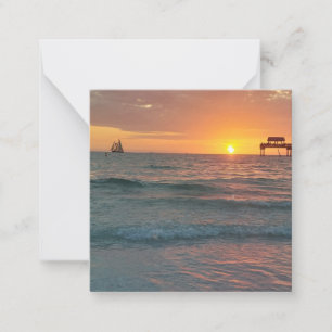 Carte De Correspondance Coucher de soleil sur Clearwater Beach Magnet