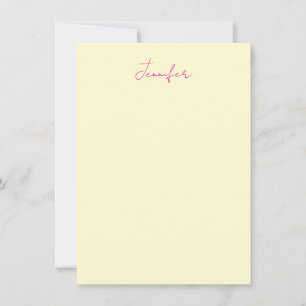 Carte De Correspondance Couleur crème élégant minimaliste moderne nom simp