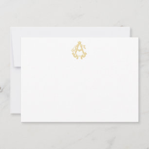 Carte De Correspondance COULEUR MODIFICATIVE AC Monogramme CA Monogrammes 