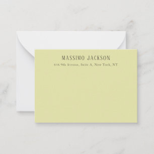 Carte De Correspondance Couleur pastel personnalisée nom minimaliste perso