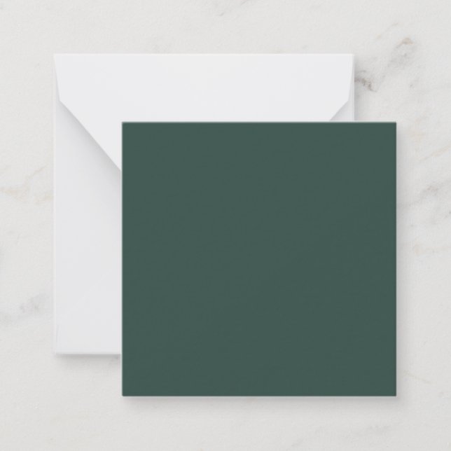Carte De Correspondance Couleur solide vert chasseur (Devant)