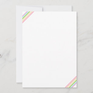 Carte De Correspondance Couleurs arc-en-ciel personnalisées Élégant Blanc