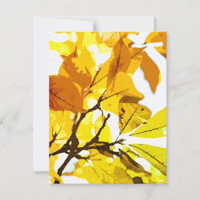 Carte De Correspondance Couleurs d'automne, feuille (Devant)