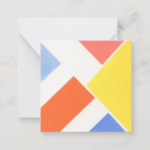 Carte De Correspondance Couleurs Minimalistes