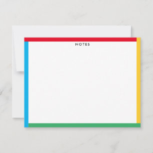 Carte De Correspondance Couleurs primaires Couleur frontière Maître ou enf